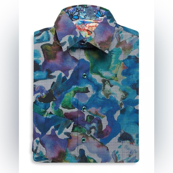 Robert Graham Other - ROBERT GRAHAM‎ 100% COTTON CLASSIC FIT A.S. ROMA MEN`S SHIRT COLORFUL